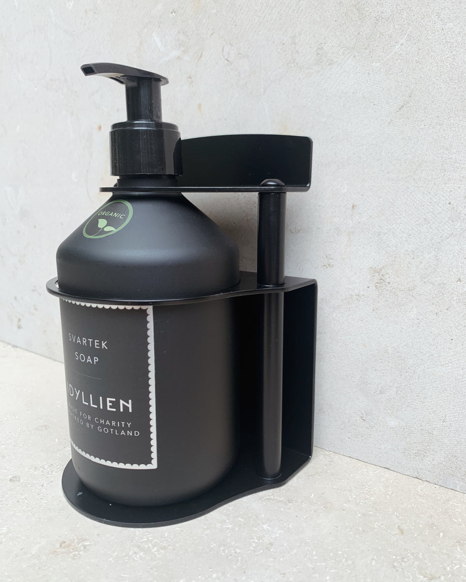 Black liquid shop soap dispenser