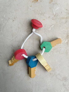 Baby toy wooden keys