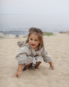 Children's bathrobe eco terry, Sand beige