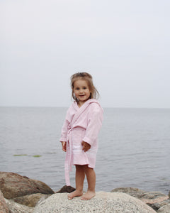 Children's bathrobe stripe, Light Pink