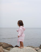Load image into Gallery viewer, Children&#39;s bathrobe stripe, Light Pink
