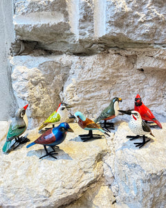 Hand colored wooden birds (Kenyan handcraft)