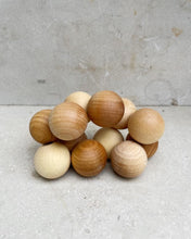 Load image into Gallery viewer, Wooden beads on a ribbon, baby toy
