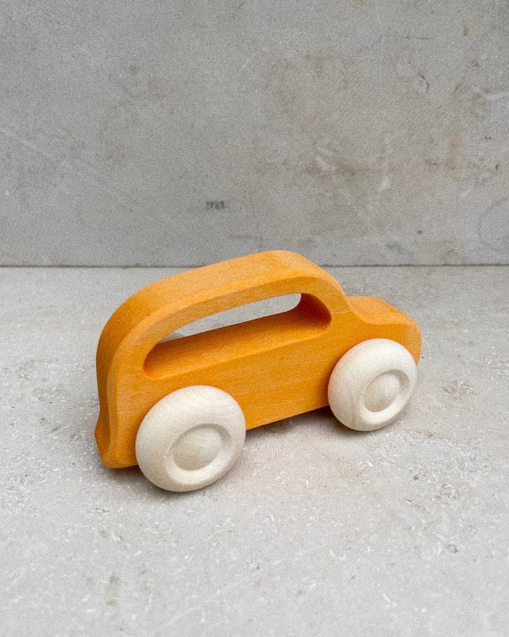 Wooden Car, toxic-free, pastell coloured